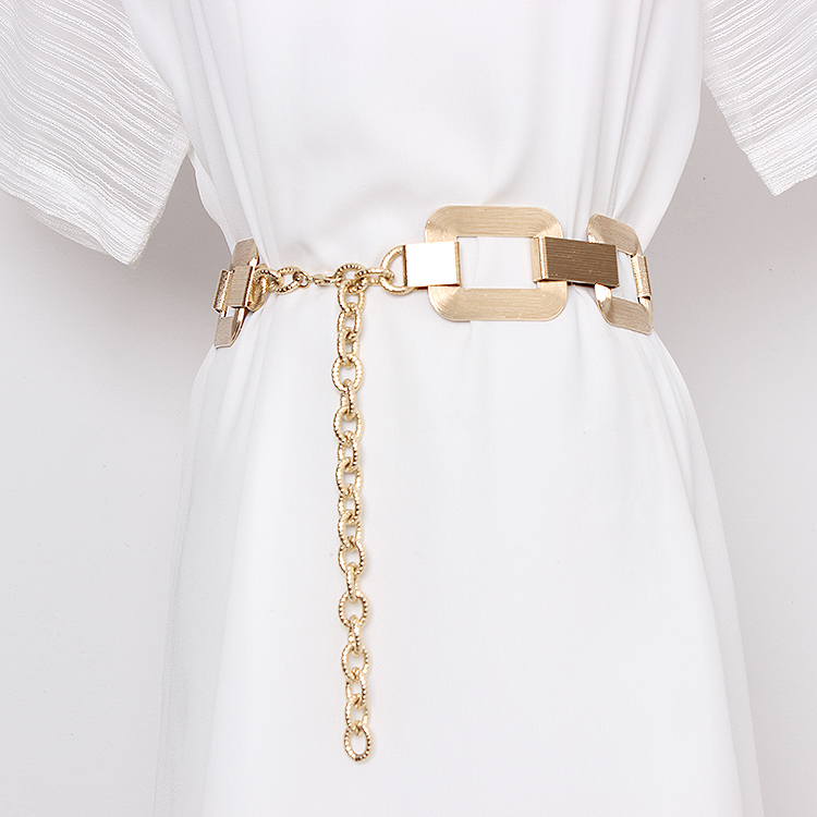 Metal Buckle Split Joint Irregular Long Wide Belt Personality Women New Fashion Tide All-match Spring Autumn 2023, Gold
Metal Buckle Split Joint Irregular Long Wide Belt Personality Women New Fashion Tide All-match Spring Autumn 2023, Gold