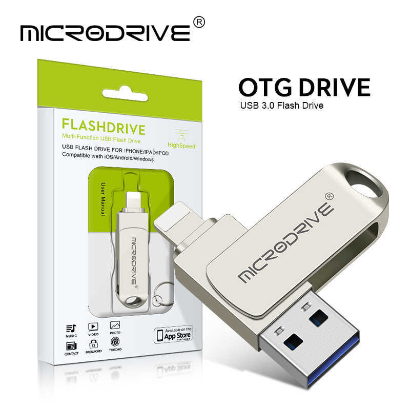 

Memory Cards USB Stick 2-in-1OTG USB 3.0 Lightning Pendrive Flash Drive 16GB 32GB 64GB 128GB 256GB 512GB Memory Stick for iPhone 14/13/12/11/7/iPad J230308