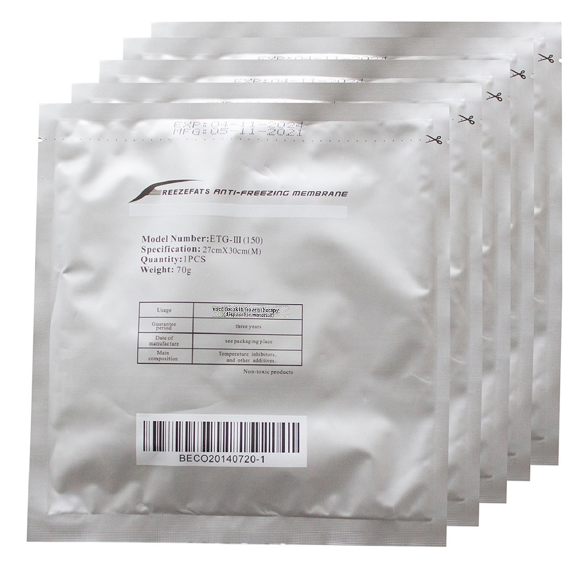 Fat Antifreeze Membrane 34x42CM Antifreezing Membranes Cryo Cool Pads Anti Freeze Cryotherapy Antifreeze Film