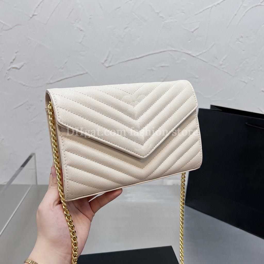 Chain Lady Fashion Shoulder Crossbody Bag Genuine Leather Clutch For Women Classic Designer Handbag Shopping Cosmetic Bags Purse