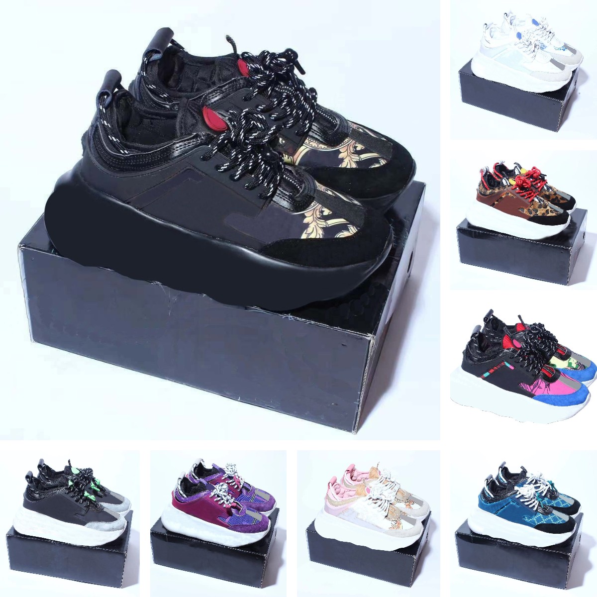 Designer Shoes Chain Reflective Casual Sneaker Increasing Men Women Trainers Luxury Platform Running Shoe Outdoor Trainer
Designer Shoes Chain Reflective Casual Sneaker Increasing Men Women Trainers Luxury Platform Running Shoe Outdoor Trainer