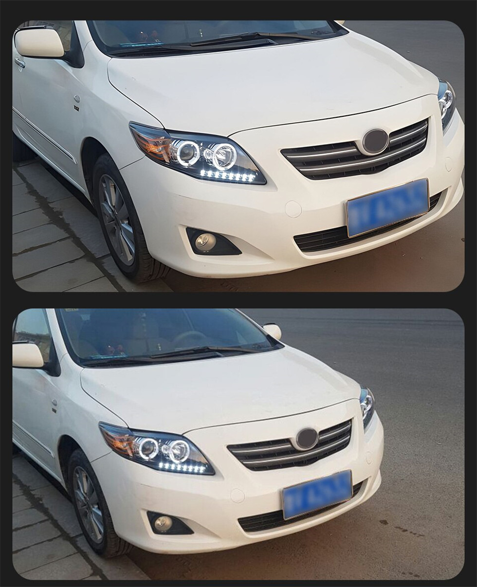 Car Headlights For Toyota Corolla 2008-20 10 Car LED Streamer Turn Signal Headlights Reverse Running Light Assembly