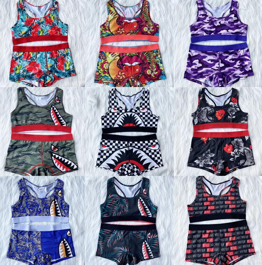 womens designer swimwear sexy tank short print swimming set women tracksuit Fashion, 18