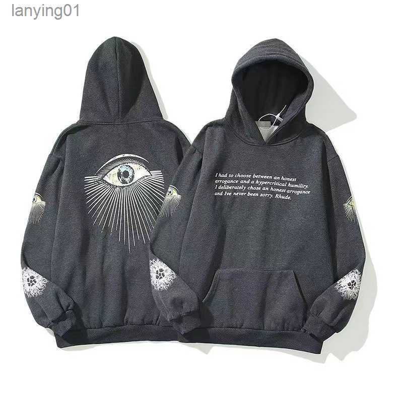 Distressed Europe Rhude Mens Hoodie the United States High Street Hand Painted Eye of Prophecy Printed Washed Men Black
Distressed Europe Rhude Mens Hoodie the United States High Street Hand Painted Eye of Prophecy Printed Washed Men Black