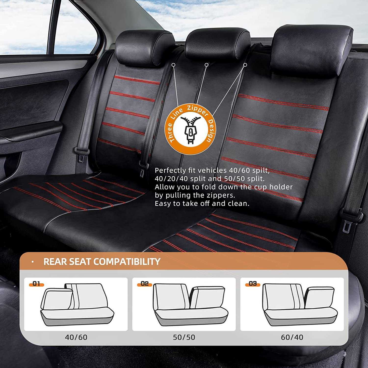 Universal PU Leather Front Car Seat Covers Fashion Style High Back Bucket Auto Seat Cushions Auto Interior Car Seat Protector