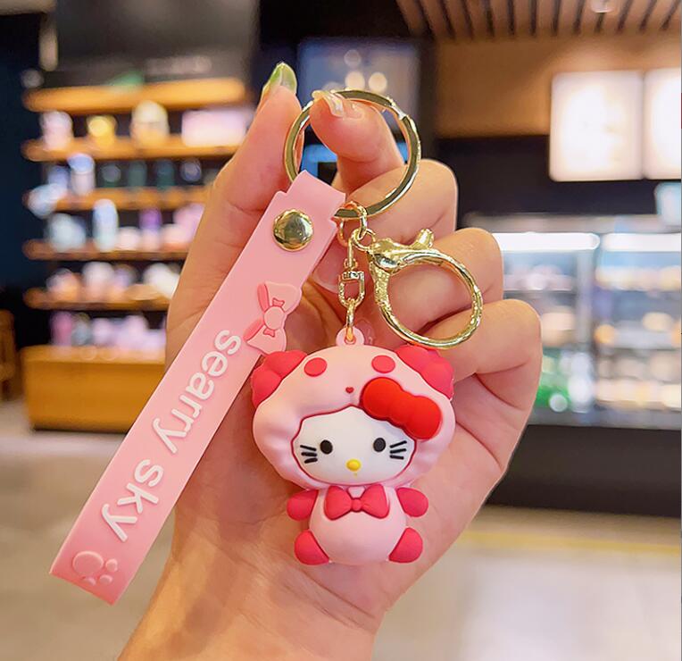6 Colors Cute Shape Pendant Jewelry Keychain Schoolbag Ornament key Ring Kids Gifts