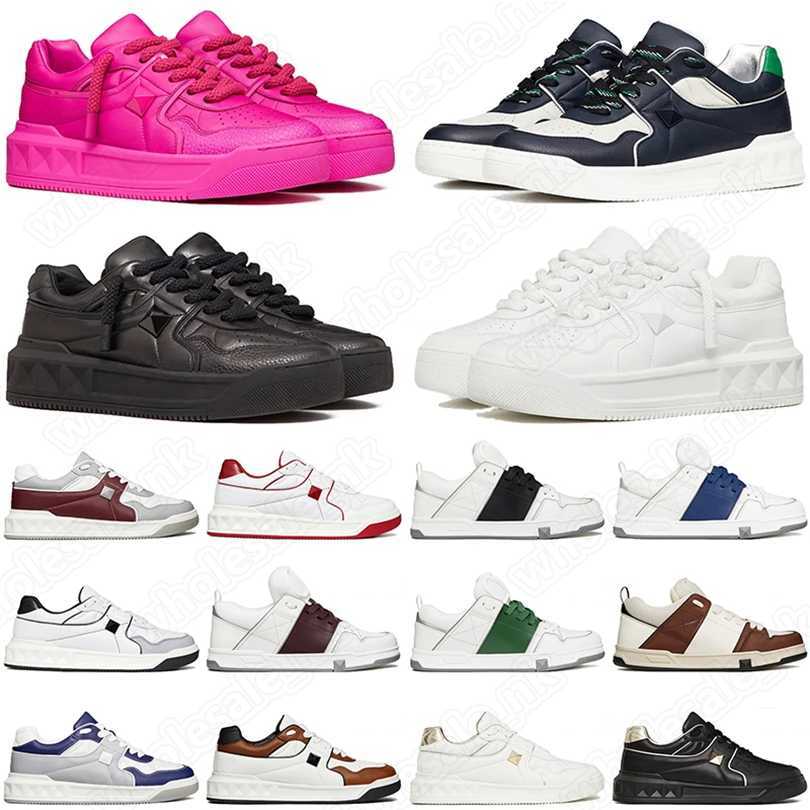 Top Quality Shoe AMORE ONE STUD Low Sneakers Valentinoity Open Skate Casual Shoes Men Women designer low-top calfskin luxury trainer dhgate sports trainers