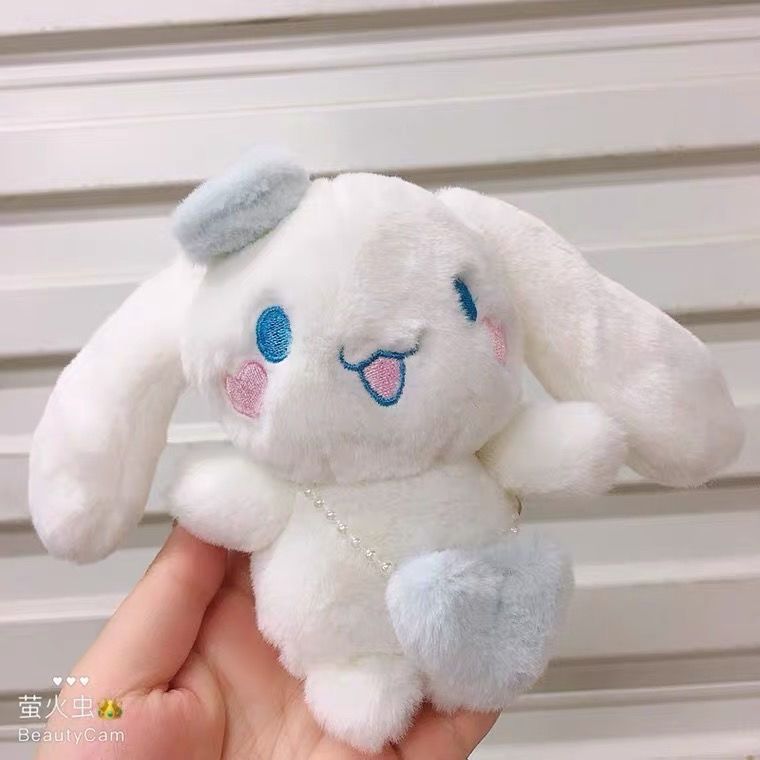 Fashion Cute Love Cinnamoroll Plush Pendant Jewelry Keychain Schoolbag Ornament key Ring Kids Gifts