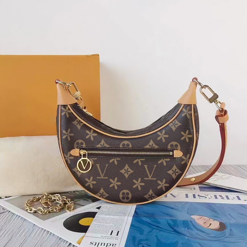Designer the LOOP Shoulder Bag M81098 Women's mens Luxury half moon Metal fitting Genuine leather classic Vintage old flower clutch handbag crossbody Bags hobo purse, Brown
Designer the LOOP Shoulder Bag M81098 Women's mens Luxury half moon Metal fitting Genuine leather classic Vintage old flower clutch handbag crossbody Bags hobo purse, Brown