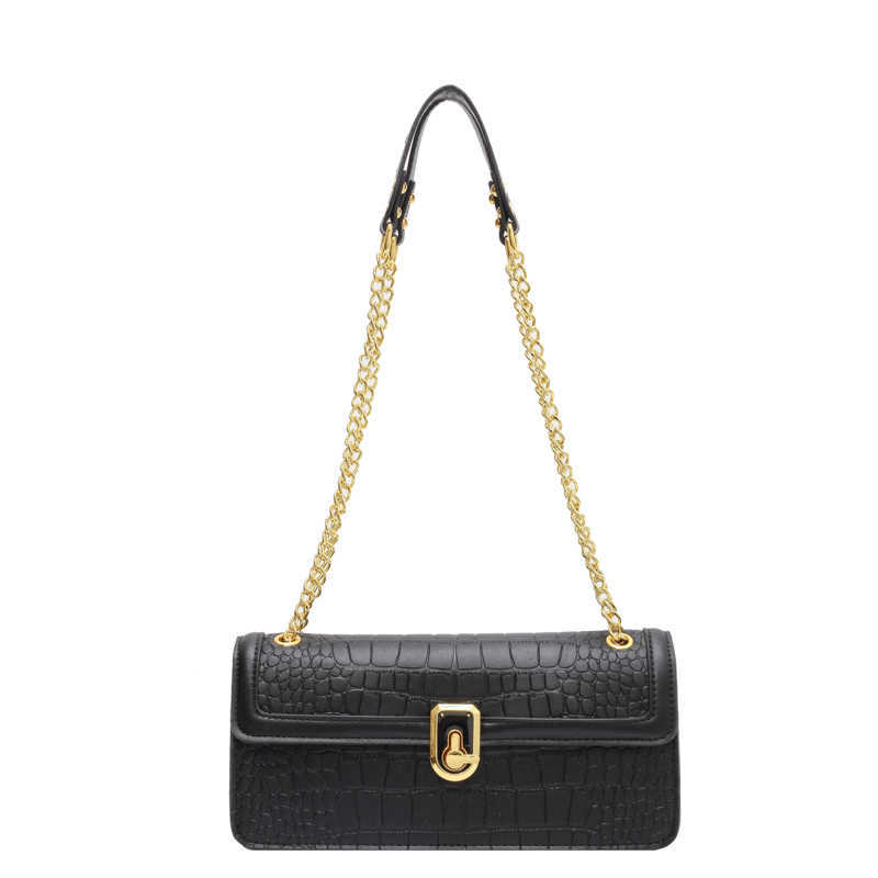 Women Stone Fashion Pattern Chain Flap 2024 Winter New In Small PU Leather Brand Lady Crossbody Bag