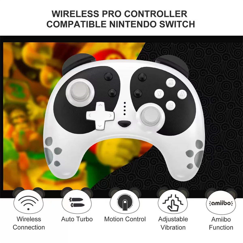 New Wireless Bluetooth Gamepad Controller Cute Panda Game Controllers For Switch Console/Switch Pro Gamepads Controllers Joystick Support NFC Function