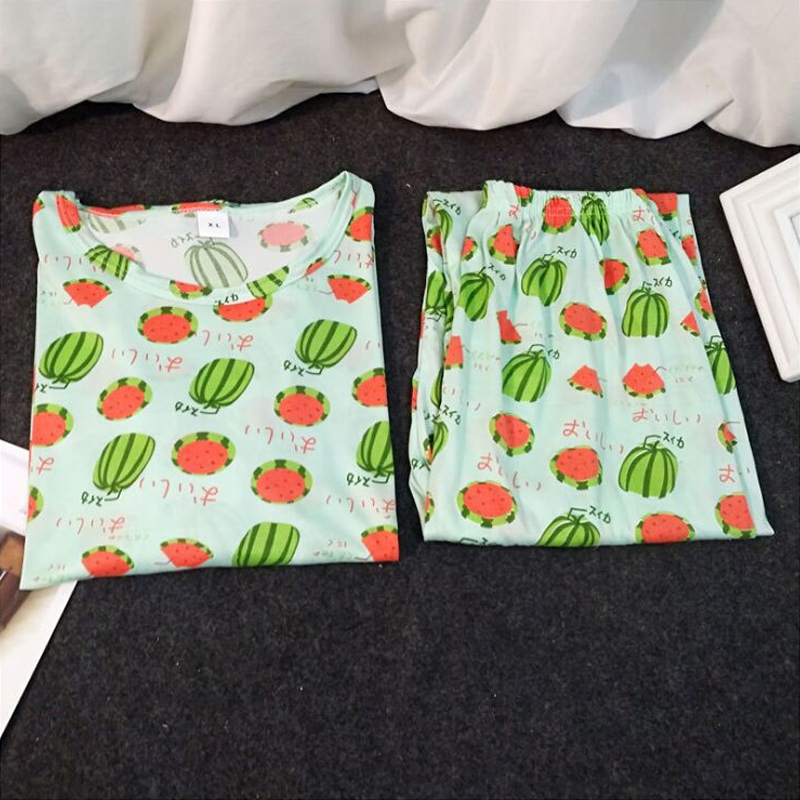 Women's Sleepwear Women's Pajamas Sleepwear Homewear Print Long Sleeve Pullover Trouser Suits Pijama Sets Comfortable Home Clothes Female 23