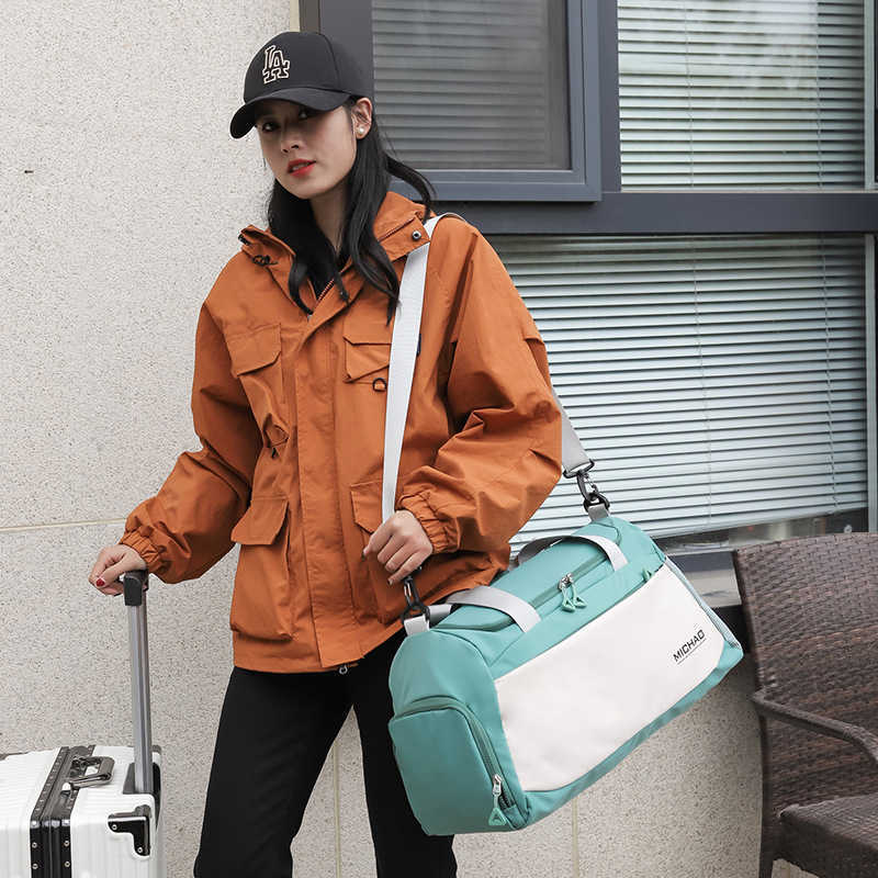 Duffel Bags Nylon Travel for Women Wet and Dry Separation Large Capacity Handbags Sports Gym Multifunction Swimming Shoulder 230309