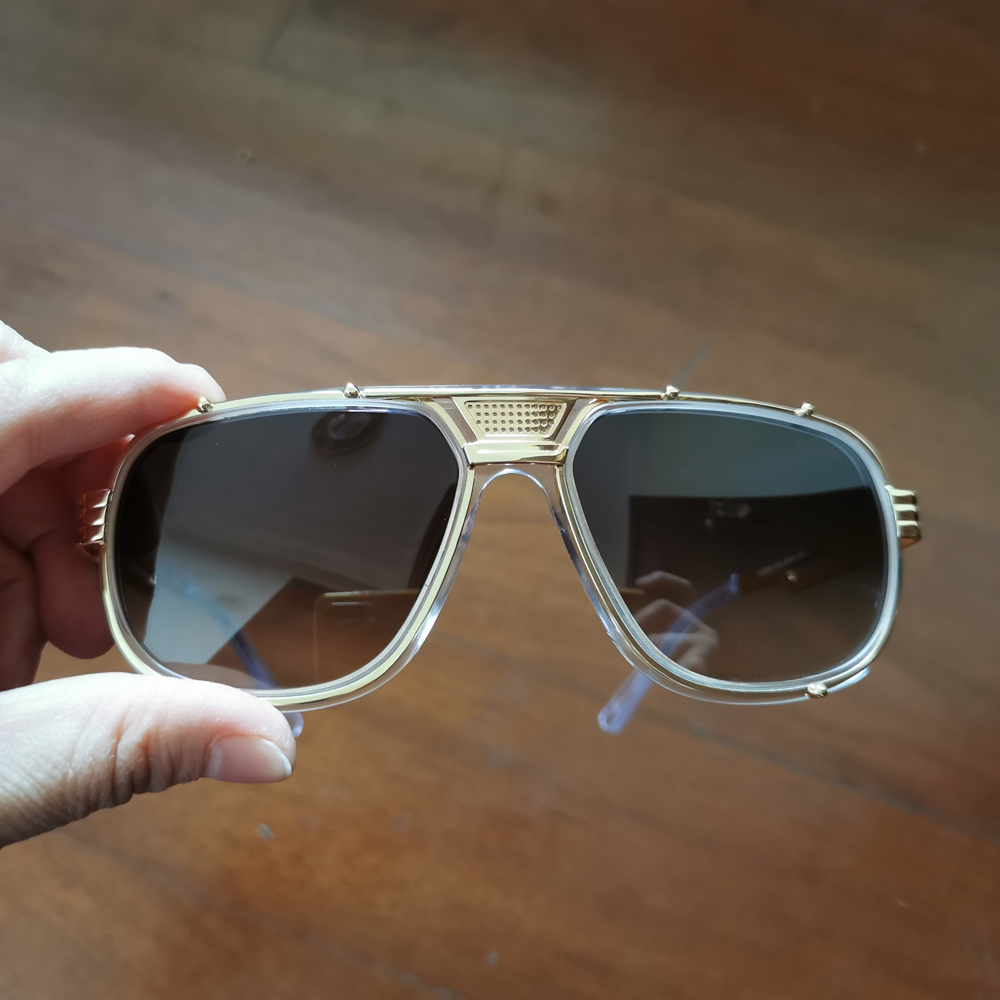 Vintage Pilot Sunglasses for Men 665 Crystal Gold Frame Gray Gradient Lenses Sun Glasses Shades gafas de sol Designers Sunglasses UV400 Eyewear with Box
Vintage Pilot Sunglasses for Men 665 Crystal Gold Frame Gray Gradient Lenses Sun Glasses Shades gafas de sol Designers Sunglasses UV400 Eyewear with Box