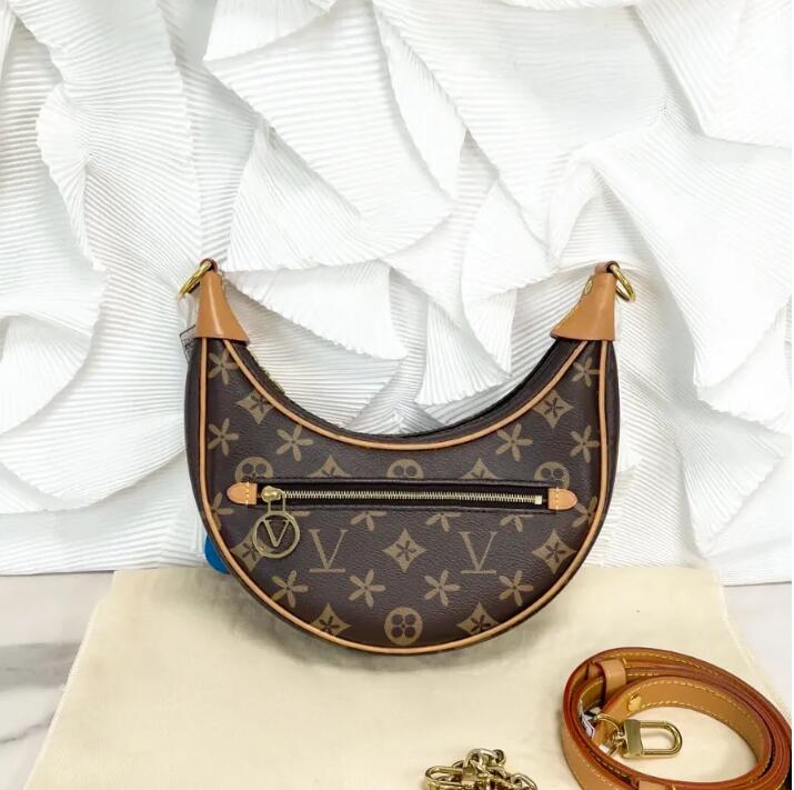 M81098 LOOP Bag lvs tote bag leather old flower Moon bag Subaxillary package fashion shoulder crossbody package evening bags tote bag wallet purse, Brown
M81098 LOOP Bag lvs tote bag leather old flower Moon bag Subaxillary package fashion shoulder crossbody package evening bags tote bag wallet purse, Brown