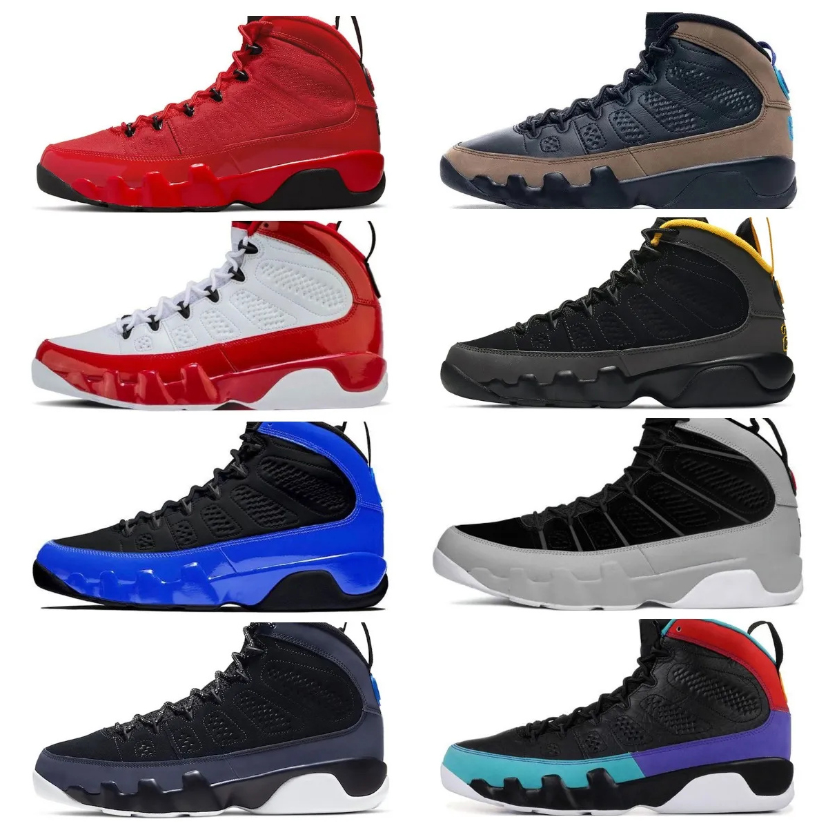 Retro 9 9s OG Basketball Shoes Jumpman Men Fir Red Olive University Blue Gold Particle Grey Bred Patent Space Jace Dark Charcoal Trainers Sneakers