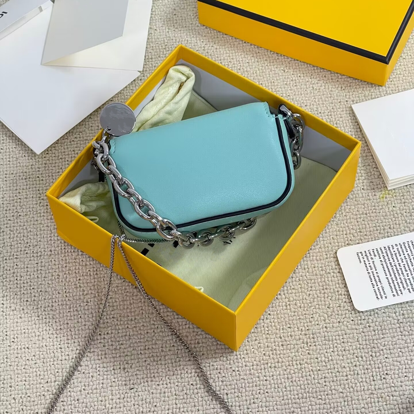corium Handbag Luxury Designers Bags Shoulder Flap Crossbody Chain Bag Wallets Totes Double Letters Head Beads Chains Hasp Square, 1# 10*6*2cm
corium Handbag Luxury Designers Bags Shoulder Flap Crossbody Chain Bag Wallets Totes Double Letters Head Beads Chains Hasp Square, 1# 10*6*2cm