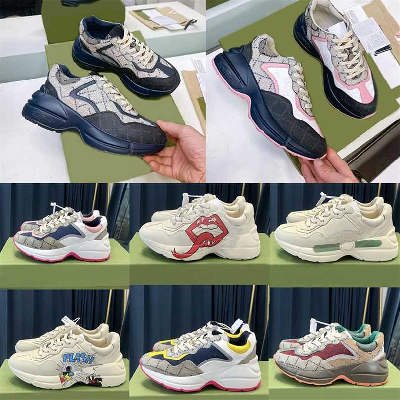 Designer Rhyton Shoes Beige Men Trainers Vintage Luxury Chaussures Ladies Shoe Fashion Sneakers Wave Mouth Sneaker With Box, Color 29
Designer Rhyton Shoes Beige Men Trainers Vintage Luxury Chaussures Ladies Shoe Fashion Sneakers Wave Mouth Sneaker With Box, Color 29