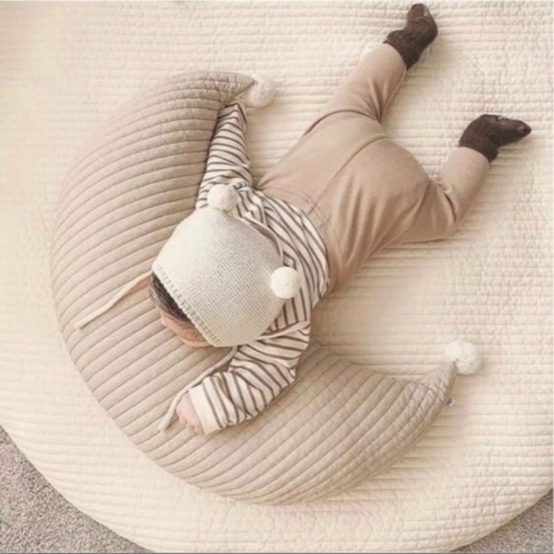 Pillows Cute Moon Baby Pillow born Feeding Cushion Maternity Cotton U-Shaped Nursing Pillow Breastfeeding Infant Cuddle Sleep Pillow 230309