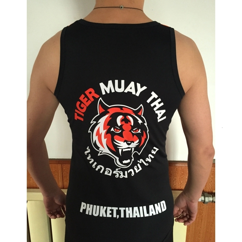 Boxing Robes Black Tiger Muay Thai MMA training vest breathable absorbent mma muay thai clothingshort mma man boxing shorts jaco short 230309