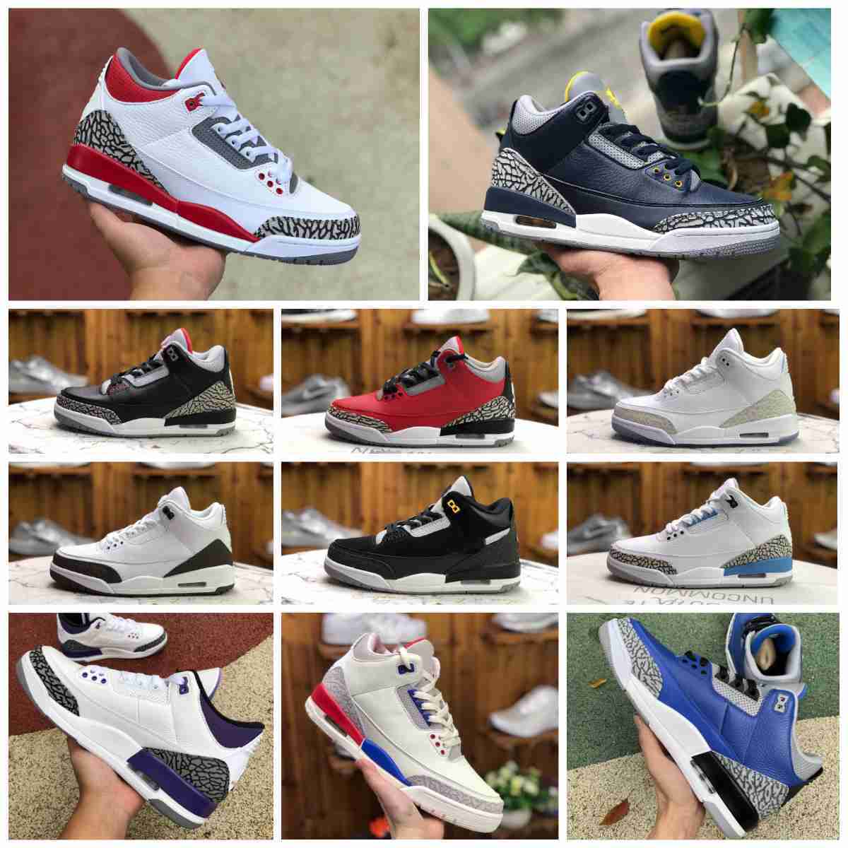 Jumpman 3 3s Mens Basketball Shoes Retro Fire Red Neapolitan Dark Iris Mocha Muslin Kumquat Cardinal Red Black Cement Racer Blue Fragment UNC Pine Green Men Sneakers, Ask the seller about some sizes
Jumpman 3 3s Mens Basketball Shoes Retro Fire Red Neapolitan Dark Iris Mocha Muslin Kumquat Cardinal Red Black Cement Racer Blue Fragment UNC Pine Green Men Sneakers, Ask the seller about some sizes