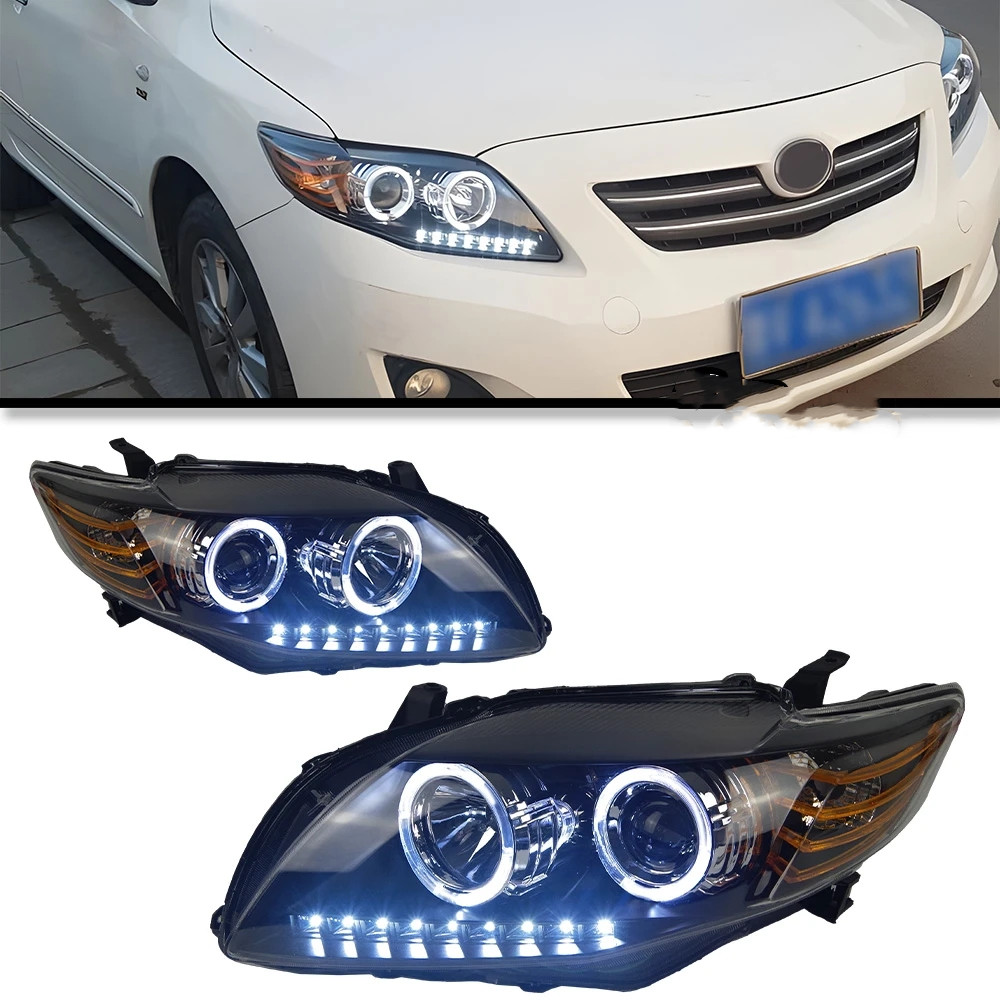 Car Headlights For Toyota Corolla 2008-20 10 Car LED Streamer Turn Signal Headlights Reverse Running Light Assembly