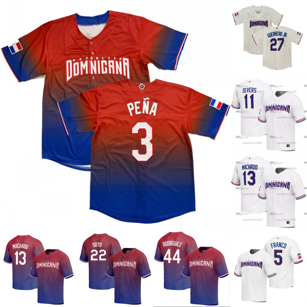 Team Dominican Republic 2023 World Baseball Classic Jerseys Manny Machado Willy Adames Rafael Devers Vladimir Guerrero Jr. Julio Rodriguez Gary Sanchez Jeremy Pena, 2023 red
Team Dominican Republic 2023 World Baseball Classic Jerseys Manny Machado Willy Adames Rafael Devers Vladimir Guerrero Jr. Julio Rodriguez Gary Sanchez Jeremy Pena, 2023 red