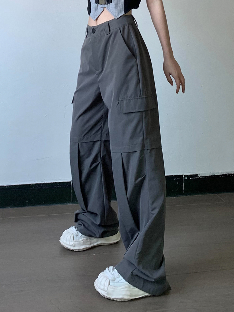 Women's Pants Capris Weekeep Pocket Cargo Pants High Waist Baggy Streetwear Casual Pants Aesthetic Y2k Basic Trousers Korean Fashion Harajuku Out