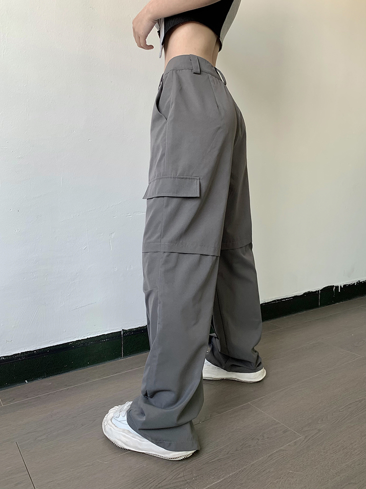 Women's Pants Capris Weekeep Pocket Cargo Pants High Waist Baggy Streetwear Casual Pants Aesthetic Y2k Basic Trousers Korean Fashion Harajuku Out