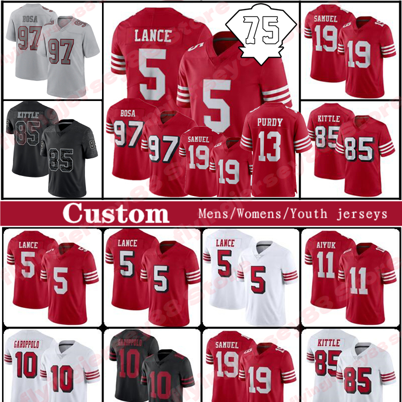 13 Brock Purdy 85 George Kittle Football Jersey Christian McCaffrey Nick Bosa Trey Lance Talanoa Hufanga San Franciscos 49eres Fred Warner Deebo Samuel Joe Montana, Men jersey (49 ren)
13 Brock Purdy 85 George Kittle Football Jersey Christian McCaffrey Nick Bosa Trey Lance Talanoa Hufanga San Franciscos 49eres Fred Warner Deebo Samuel Joe Montana, Men jersey (49 ren)