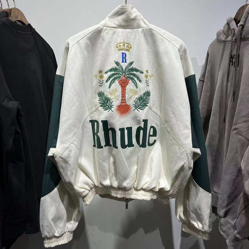 Men's Jackets Patchwork RHUDE Jacket Coconut Print Casual Zip Coat for Men Women Streetwear 230309
Men's Jackets Patchwork RHUDE Jacket Coconut Print Casual Zip Coat for Men Women Streetwear 230309