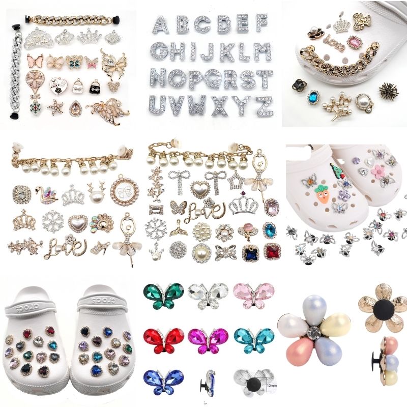Shoe Parts Accessories 20Pcs/Lot Shoes Rhinestone Crystal Clog Charms Pvc Croc Charm Buckle Fashion Bracelet Wristband Decoration Gi 184Gx
Shoe Parts Accessories 20Pcs/Lot Shoes Rhinestone Crystal Clog Charms Pvc Croc Charm Buckle Fashion Bracelet Wristband Decoration Gi 184Gx