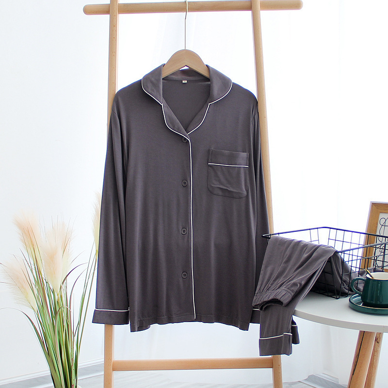 Women's Sleepwear Modal Sleep Wear Women Pajamas Set Long-sleeved Long Trousers Women Home Clothes Plus Size Two-piece Suit for Homewear 230309