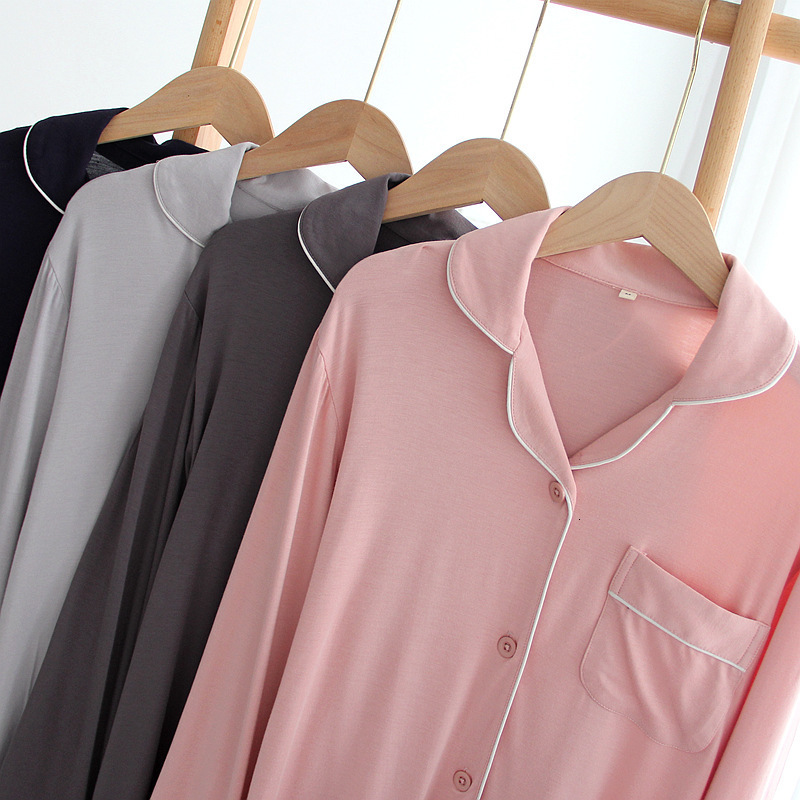 Women's Sleepwear Modal Sleep Wear Women Pajamas Set Long-sleeved Long Trousers Women Home Clothes Plus Size Two-piece Suit for Homewear 230309