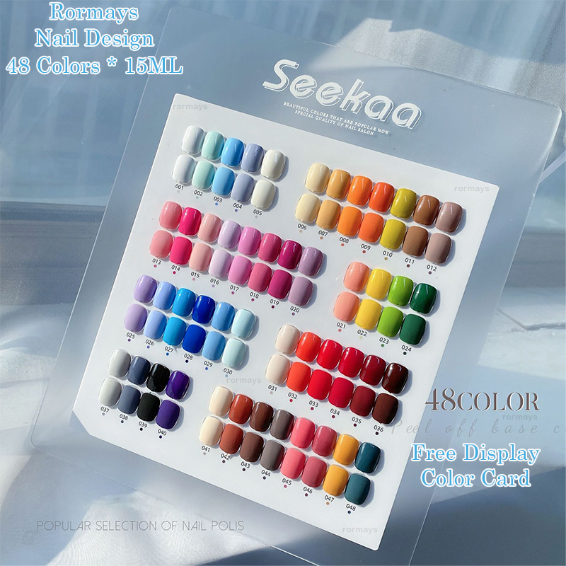 Rormays 48 color gel polishing nail polish set varnish gel primer UV LED semi permanent matte nail enhancement design salon dedicated wholesale factor