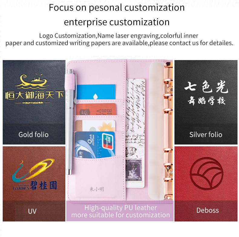 Notepads Vintage Leather Diary Travel Journal Notebook Mini Pocket Refillable Ring Binder A6 A5 Kawaii Black Quilted Planner 230309