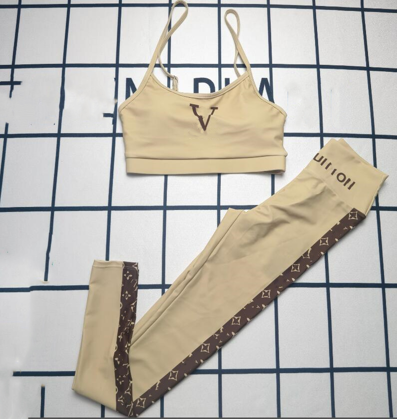 New Women' Tracksuits Yoga suit Casual fashion sexuality sling Swimwear Luxury sports 2 Piece Set designer Tracksuit l19, Khaki
New Women' Tracksuits Yoga suit Casual fashion sexuality sling Swimwear Luxury sports 2 Piece Set designer Tracksuit l19, Khaki