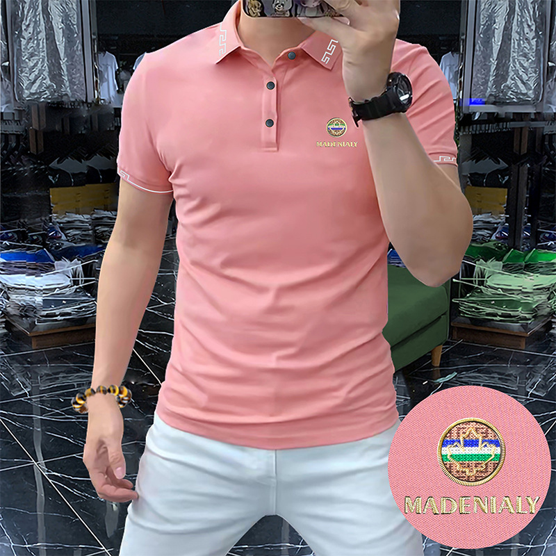 New Summer Golf Polos For Men Hot Diamond Maple Leaf Letter Half Sleeve Lapel Ice Silk Beaded Cotton Work Polos Multi-Color Slim Breathable Polo Shirt M-4XL, Black
New Summer Golf Polos For Men Hot Diamond Maple Leaf Letter Half Sleeve Lapel Ice Silk Beaded Cotton Work Polos Multi-Color Slim Breathable Polo Shirt M-4XL, Black