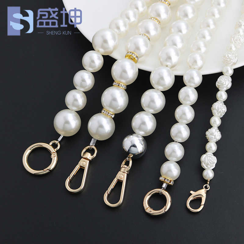 Diamond Pearl Bag Chain Spring and Summer Diy Decorative Pearl Bag Chain Strap 230309
