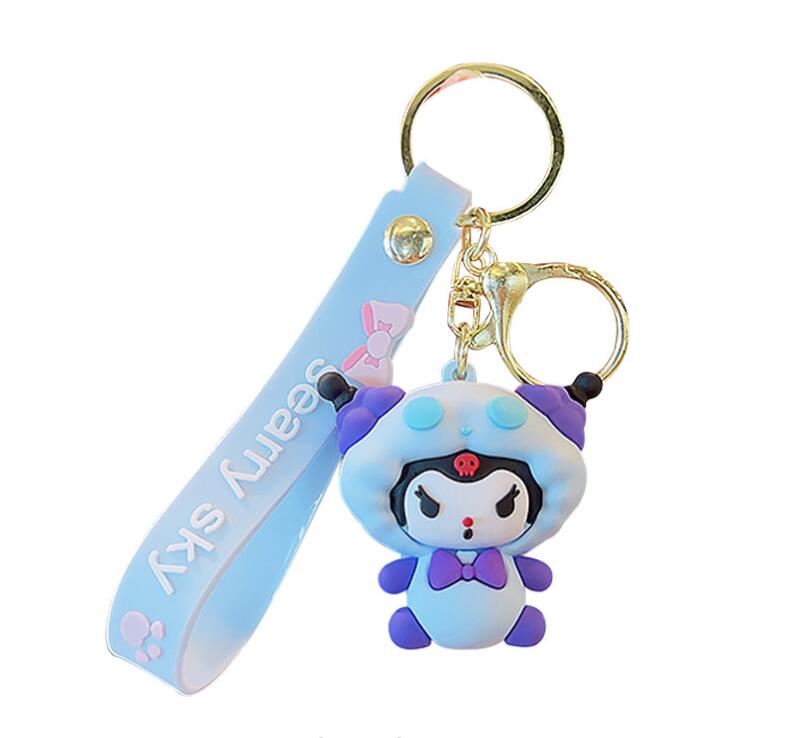 6 Colors Cute Shape Pendant Jewelry Keychain Schoolbag Ornament key Ring Kids Gifts