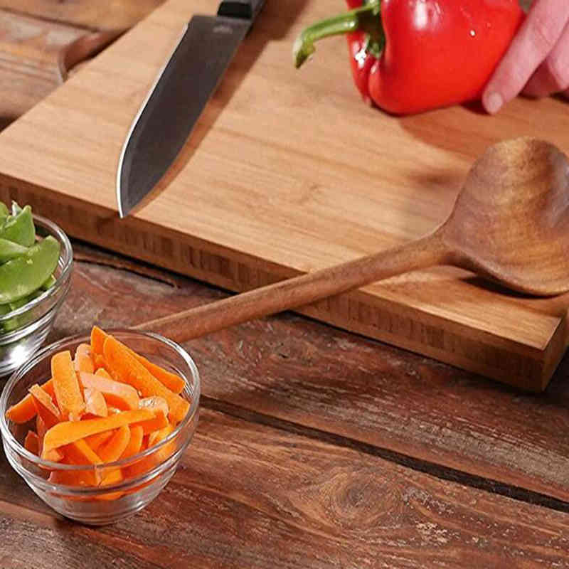 Acacia wood Teak Japanese cutlery kitchenware Wooden spoon irregular shape love heart shape wooden spoon