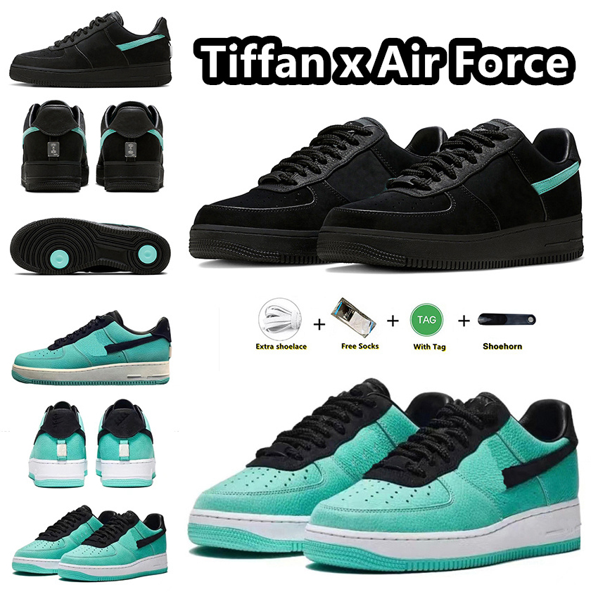 Tiffany airforce 1 1837 Shoes Black Multi Color Running Shoes DZ1382-001 sneakers for men and women 36-45