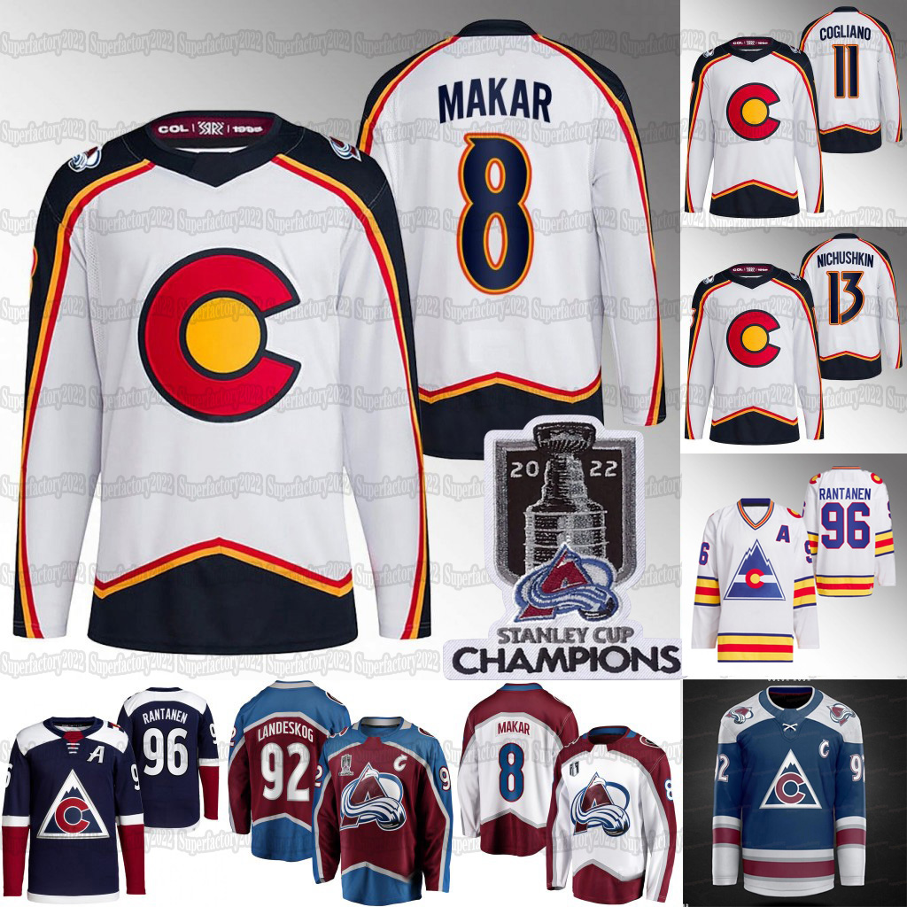 Avalanche Ryan Johansen Colorado Jersey Cale Makar Nathan MacKinnon Gabriel Landeskog Byram Valeri Nichushkin Artturi Lehkonen Mikko Rantanen, 2023 reverse retro jersey
Avalanche Ryan Johansen Colorado Jersey Cale Makar Nathan MacKinnon Gabriel Landeskog Byram Valeri Nichushkin Artturi Lehkonen Mikko Rantanen, 2023 reverse retro jersey