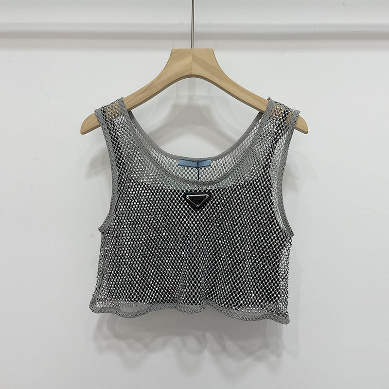 Rranslucent Tank Womens Triangle Badge Crop Diamond Tops 2 Pcs Set Camis for Ladies Sexy Sleeves Summer Vest, As pics
Rranslucent Tank Womens Triangle Badge Crop Diamond Tops 2 Pcs Set Camis for Ladies Sexy Sleeves Summer Vest, As pics