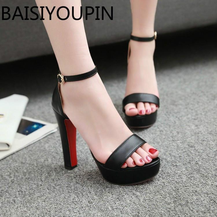 Red Bottomed Christians Women Fashion Shoes Female Sexy Super High Heel 12cm Open Toe Paltform Sandals Plus Code 42 43 Buckle Wedding YjX, Black
Red Bottomed Christians Women Fashion Shoes Female Sexy Super High Heel 12cm Open Toe Paltform Sandals Plus Code 42 43 Buckle Wedding YjX, Black