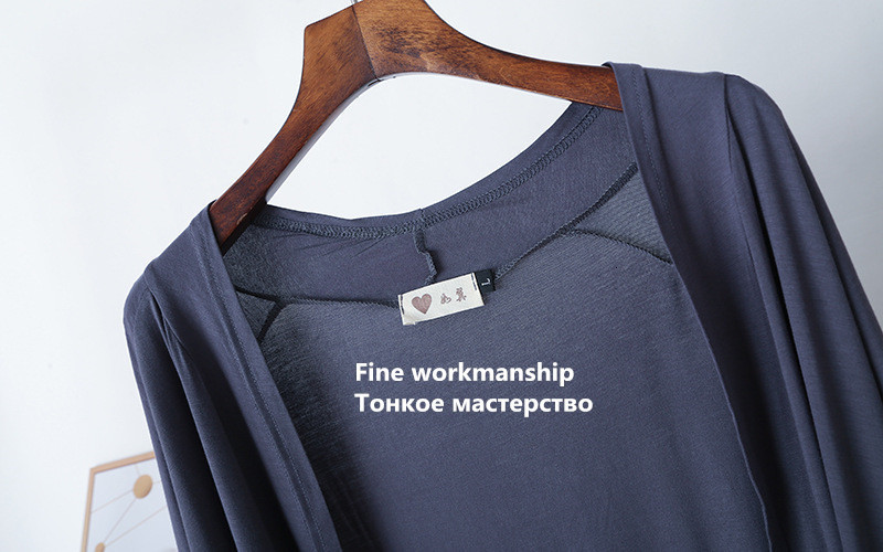 Women's Sleepwear Pliktea 3 Pieces Set Long Sleeve Modal Atoff Home Women's Loose Casual Pajamas Autumn Soft Home Cloth Plus Size Loose Slee