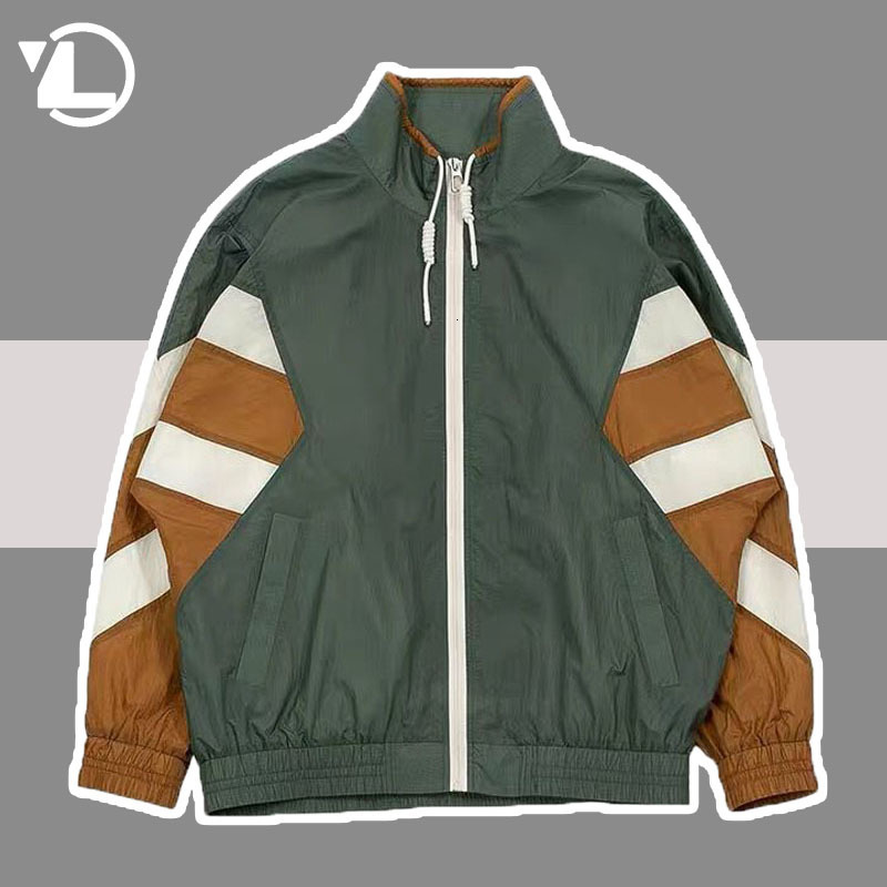 Men's Jackets Mens Spring Varsity Jackets Patchwork High Street Autumn Windbreaker Japanese Stand Collar College Streetwear Coat Couple 230309