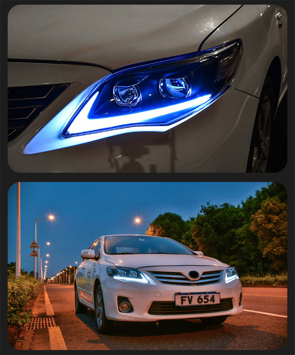 LED Headlight Bulbs For Toyota Corolla 20 11-20 13 Replacement Daytime Running Lights High Beam Head Lights