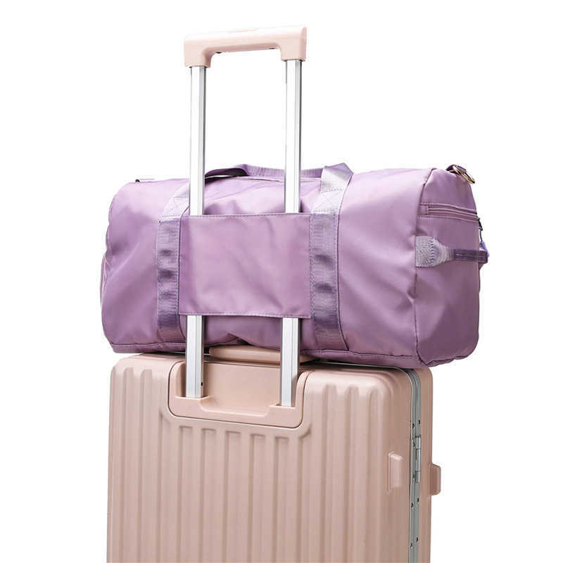 Duffel Bags Large Female Travel Pocket Fashion Cross Body Sports Shoe Compartment Clothing Storage Shoulder 230309