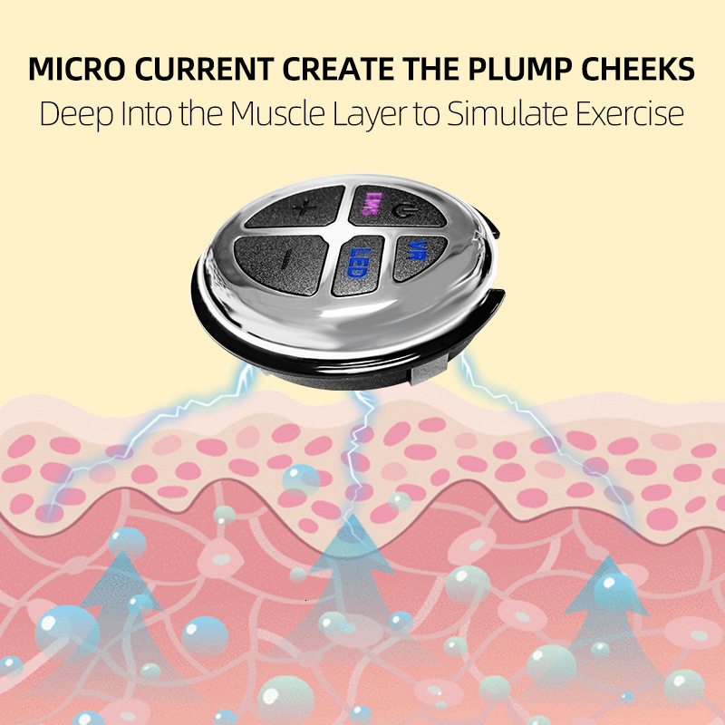 Face Massager EMS Microcurrent lifting Mask lifting Bandage Color Light V Shaping Beauty Instrument Silicone 230309